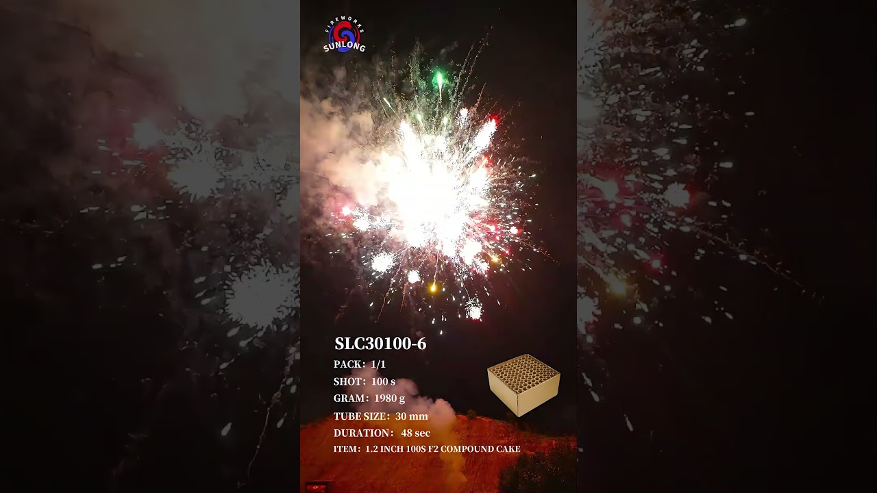 SLC30100-6 1.2 INCH 100 SHOTS F2 COMPOUND CAKE