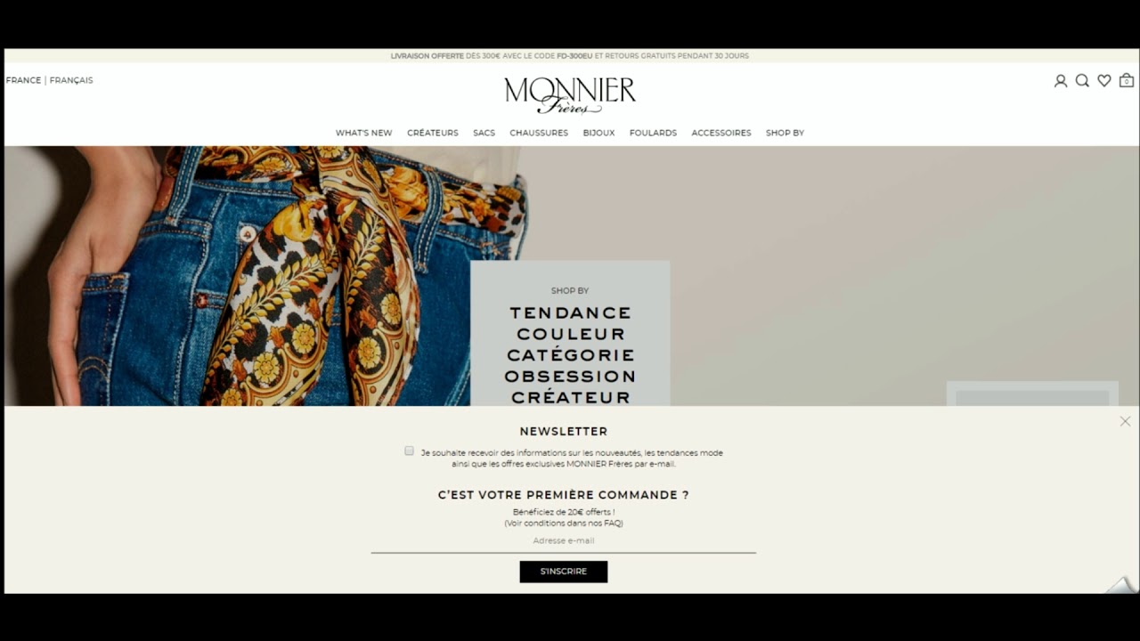 Comment utiliser un code promo Monnier Frères YouTube