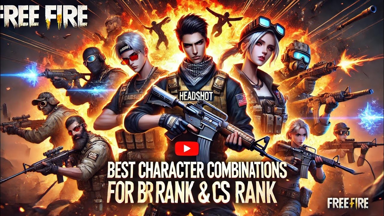 Best Character Combinations For Br Rank & Cs Rank || Best Headshot ...