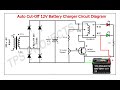 Auto cut off 12v battery charger using relay  |  input 230v ac