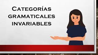 Categorías gramaticales invariables
