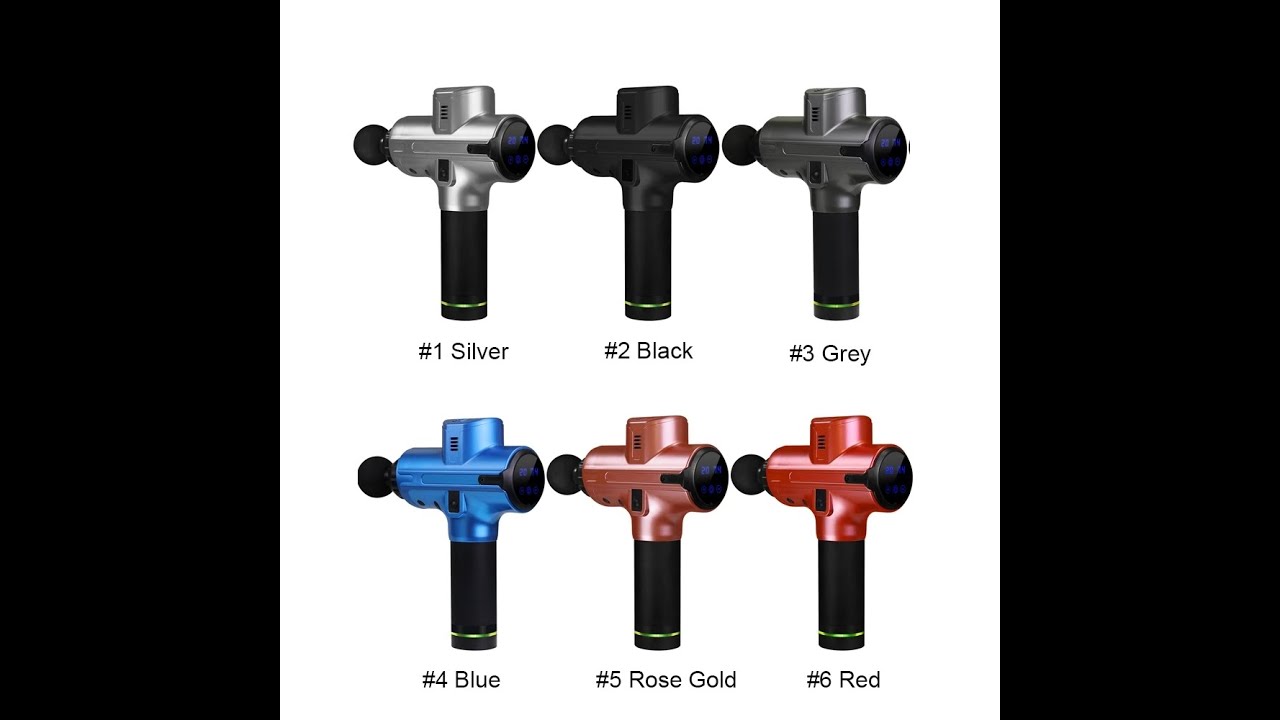 260Mah Lithium Battery 24V Brushless Motor Electric Cordless Deep Massage Gun With Led Touch Screen