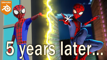 Remaking my first Blender Project 5 Years Later - Spider-Man Animation