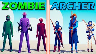 ZOMBIE UNITS TEAM vs ARCHERS TEAM - Totally Accurate Battle Simulator | TABS