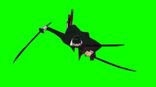 Flying Zoro Greenscreen