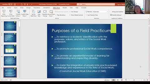 Social Work Field Orientation