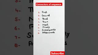 Connectors Of Sequence subscribenow youtubeshorts english