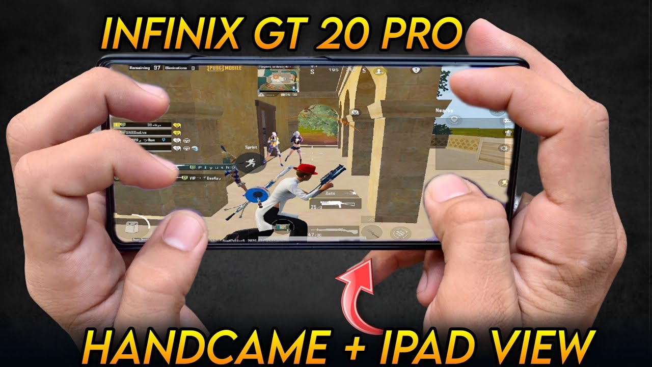 Handcam PUBG/BGMI Gameplay on Infinix GT 20 Pro 😱 iPad View + Smooth + 120fps