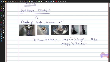 Properties of Matter-Surface Tension--introduction - B.Sc., -- SASTRA