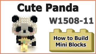 How to Build Panda Mini Blocks - LeleBrother W1508-11 Review Instructions Specifications