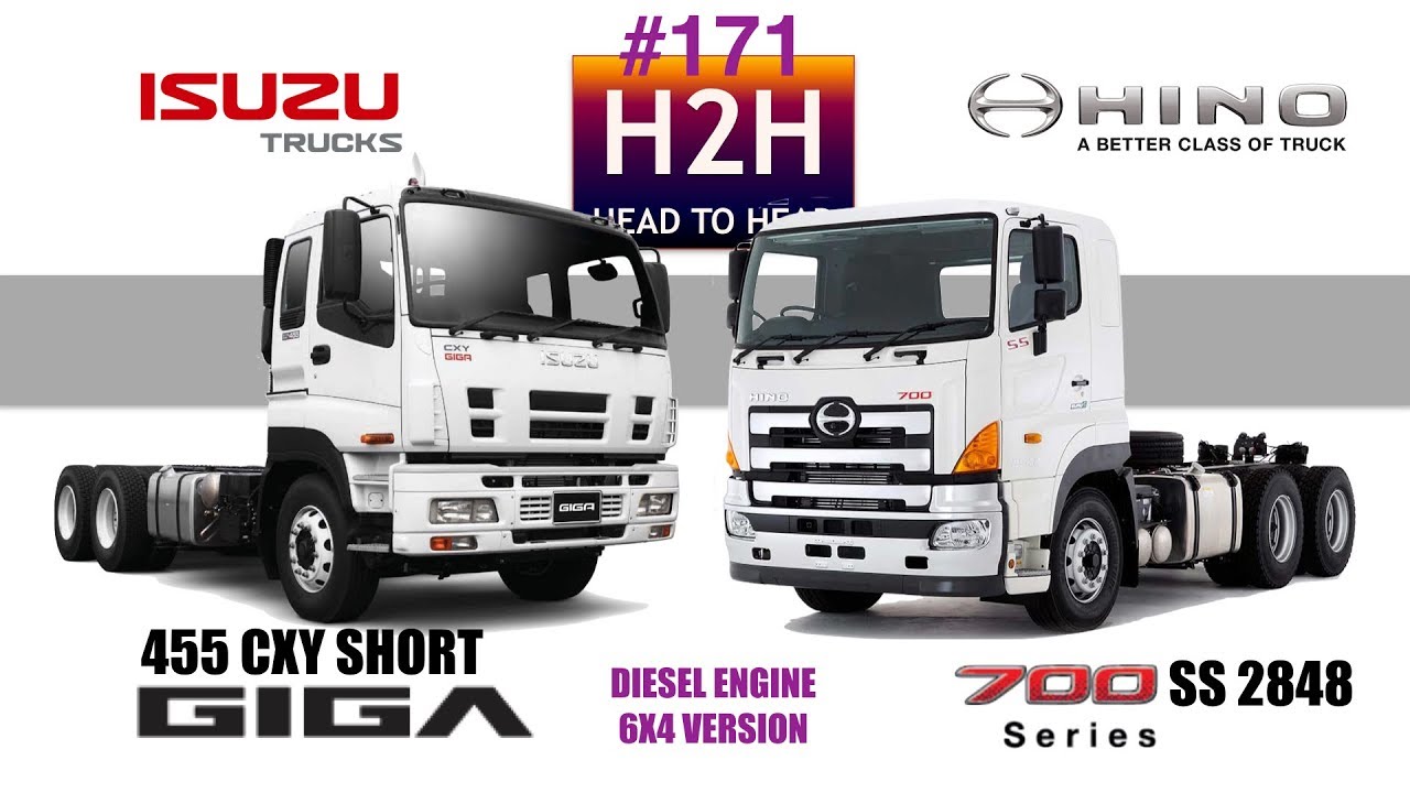 H2H 171 Isuzu  GIGA vs  Hino  700 6x4 version YouTube