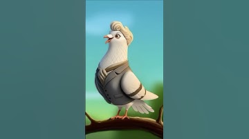 Dancing and Singing Pigeon Peggy #shortsfeed #shorts #dance #animated #animals #birds