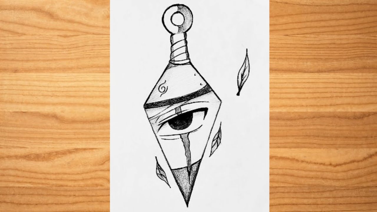 Easy Anime Drawing || How to Draw Kakashi Kunai || Kunai Drawing Tutorial for beginners