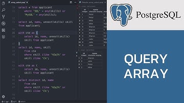 สอน PostgreSQL: การสืบค้นข้อมูลใน array