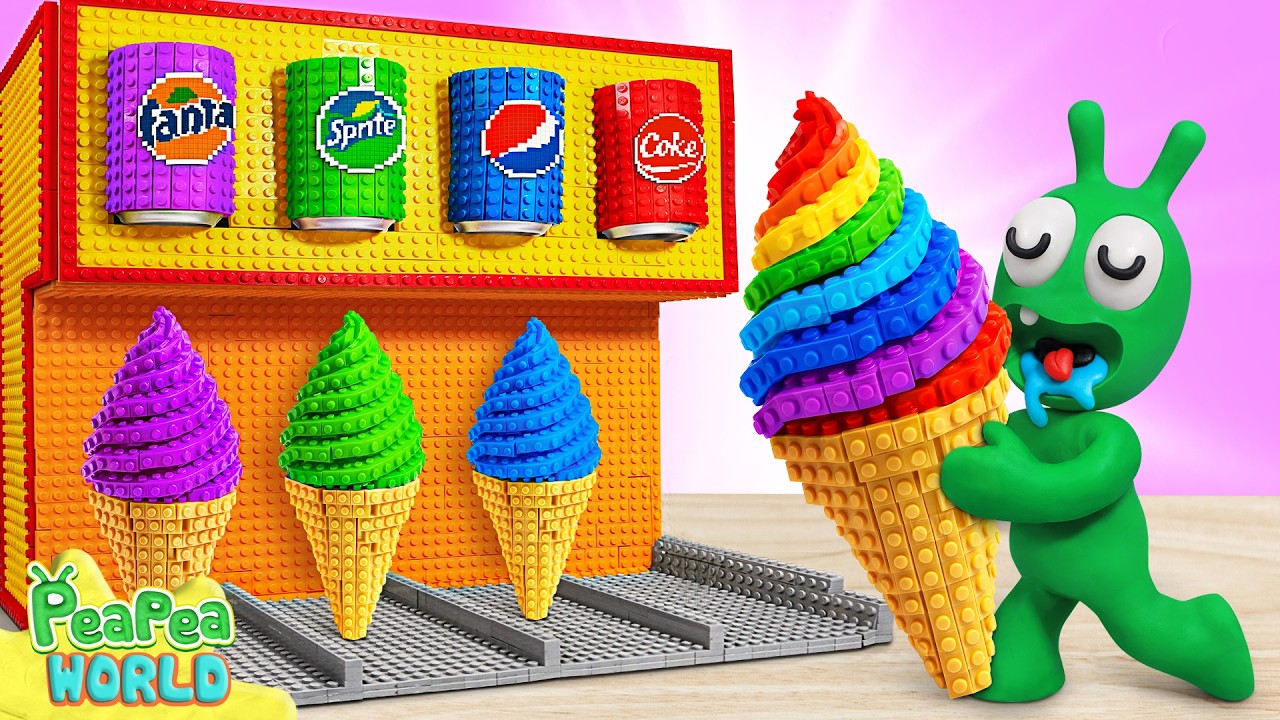 Magic LEGO Ice Cream Machine 🍦 Pea Pea Fun Story!