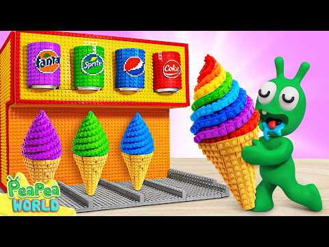 Magic LEGO Ice Cream Machine 🍦 Pea Pea Fun Story!