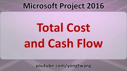 MS Project Tutorials 16: Total Cost and Cash Flow
