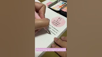 Planning a night ahead | Bullet Journaling on Hobonichi plain notebook a5