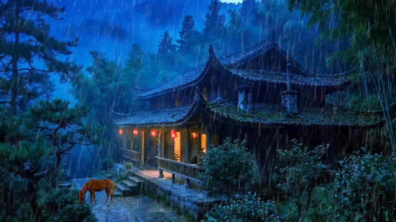 Deep, Restful Sleep in 3 Minutes 🪵🌧️ Cozy Cabin Rain on the Roof | Night Sleep Sounds