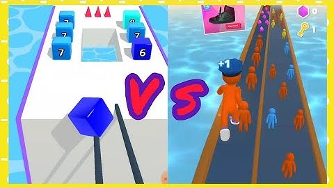 MARBLE RUN 3D versus GIANT RUSH 3D Gameplay iOS, android.mp4