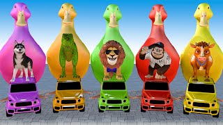 5 Giant Duck, Monkey, Piglet, Dog, Dinosaur, Horse, cow, Sheep, Transfiguration funny animal 2023