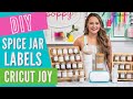 DIY Pantry & Kitchen Labels with Cricut Joy #cricutmade