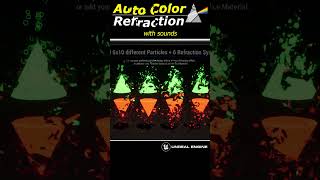 Colored Particle and Refraction system with sounds on Unreal Engne