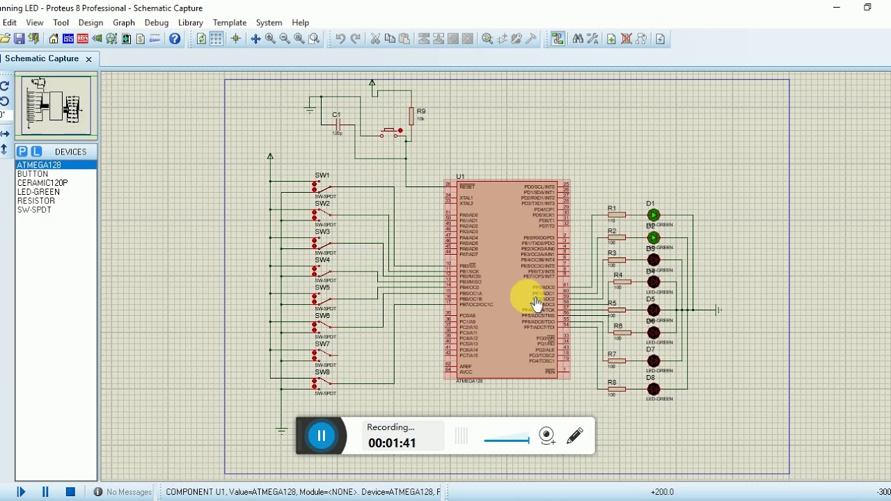 rangkaian LED dan Switch - YouTube
