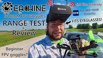 Eachine EV800DM Diversity FPV Goggles with DVR (Range Test & Review,)