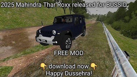 2025 Mahindra Thar Roxx released for BUSSID | download now | 100% free mod