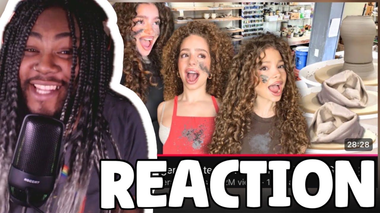 THINGS GET MESSY! Kalogeras Sisters TRY POTTERY WHEELS! | REACTION