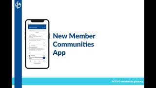 The GFOA Member Communities App