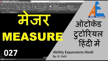Measure command in autocad in hindi  how to use measure command in autocad  autocad tutorial in hind