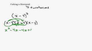 Cubing a Binomial - Taking a Binomial to the Third Power