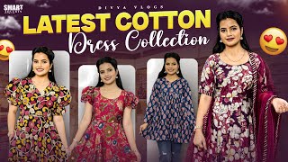 Latest. Cotton Dress Collection | Fabrics 150/- meter | Summer Collection Outfits | Divya Vlogs