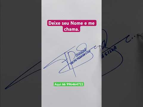 COMO FAZER UMA ASSINATURA E RUBRICA COM A LETRA F