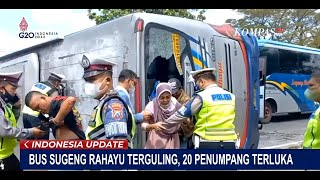 Detik - Detik Bus Sugeng Rahayu Terguling Di Madiun