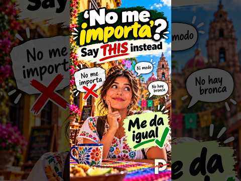 "No me importa" can sound rude. Mexicans say this instead 😌