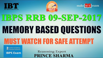 IBPS RRB 09-Sep-2017 Coding & Decoding QUESTIONS || MUST watch for safe Attempt