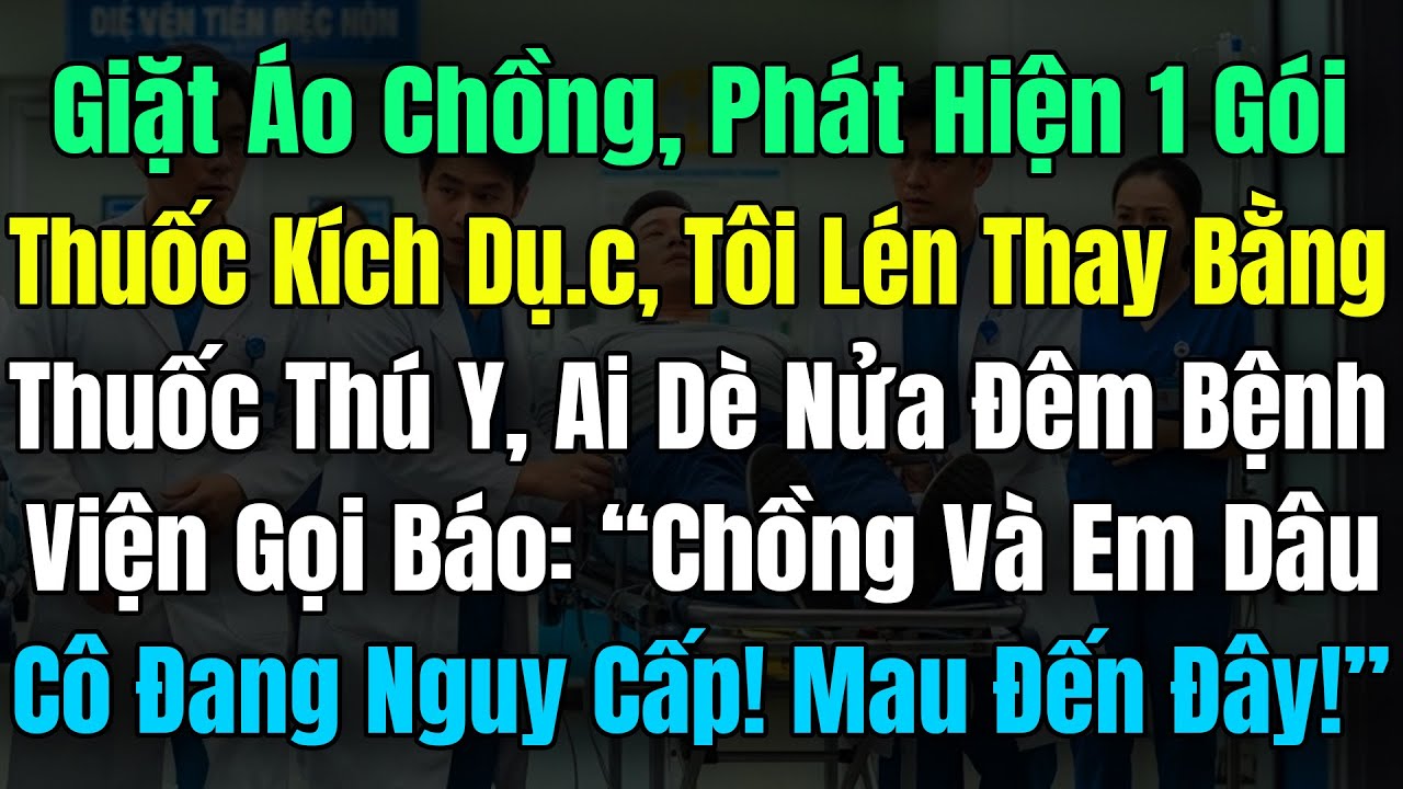 Giặt Áo Chồng Thấy 1 Gói Kích Dụ-c, Tôi Lén Thay Bằng Thuốc Thú Y, Nửa Đêm BV Gọi: “Chồng Và Em Dâu