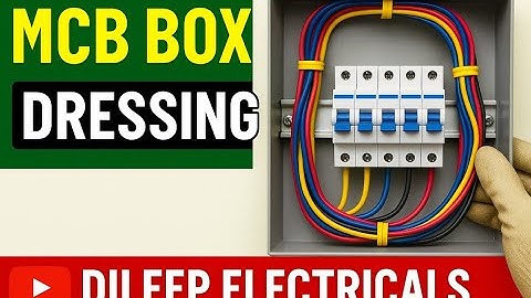 MCB Box Dressing | Dileep ELectricals