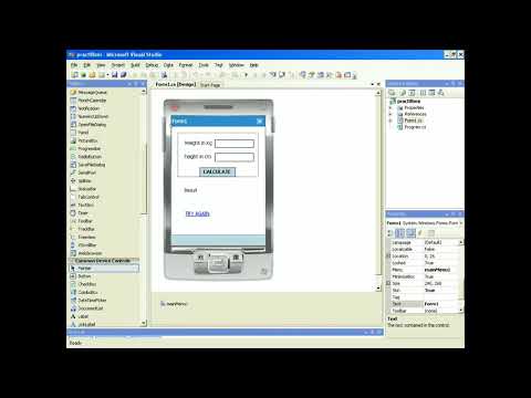 Design a BMI calculator in Windows Mobile using Visual Studio 2010