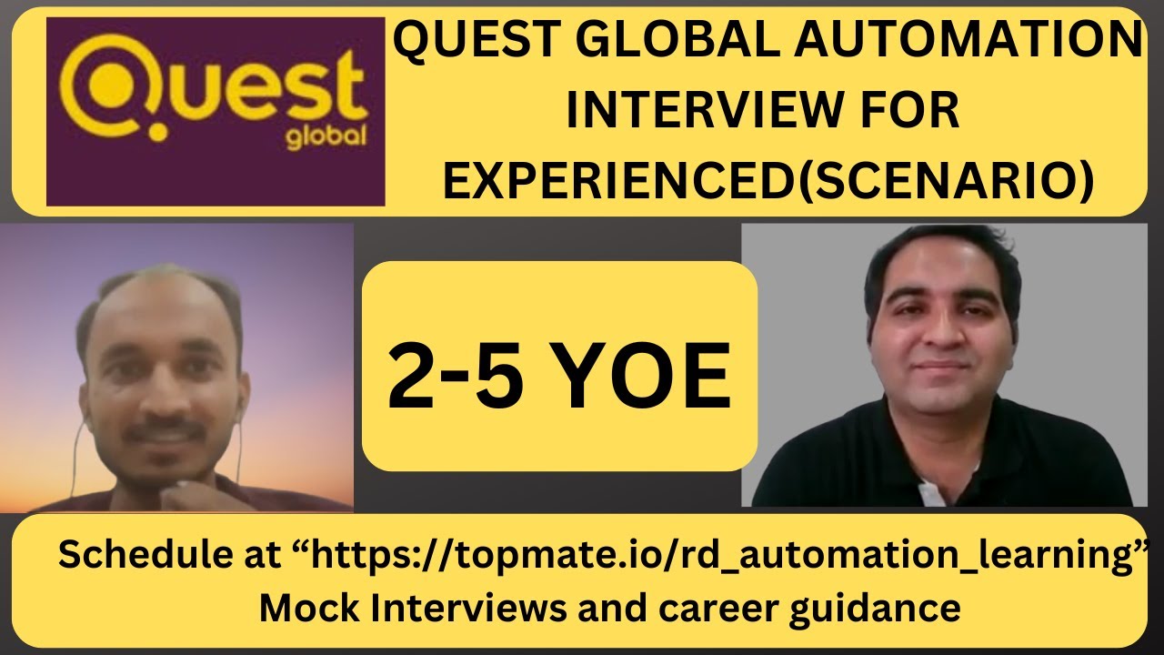 Quest Global Automation Testing Interview Experience | Real Time ...