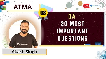 ATMA Exam 2021 Strategy | 20 Most Important Questions | Quantitative Aptitude (Quants) | Akash Singh