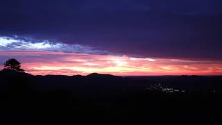 Time lapse of sunrise over Montvale VA from Blue Ridge Parkway