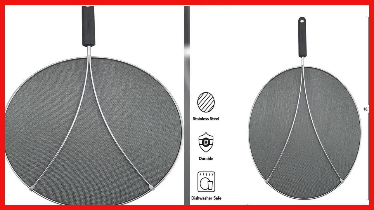 KitchenAid Gourmet Odor Absorbing Splatter Screen, 13Inch, Black YouTube