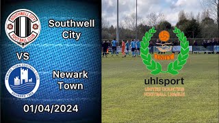 Southwell City 0-3 Newark Town, United Counties League Division 1, 01/04/2024, Groundhop Day. 4K