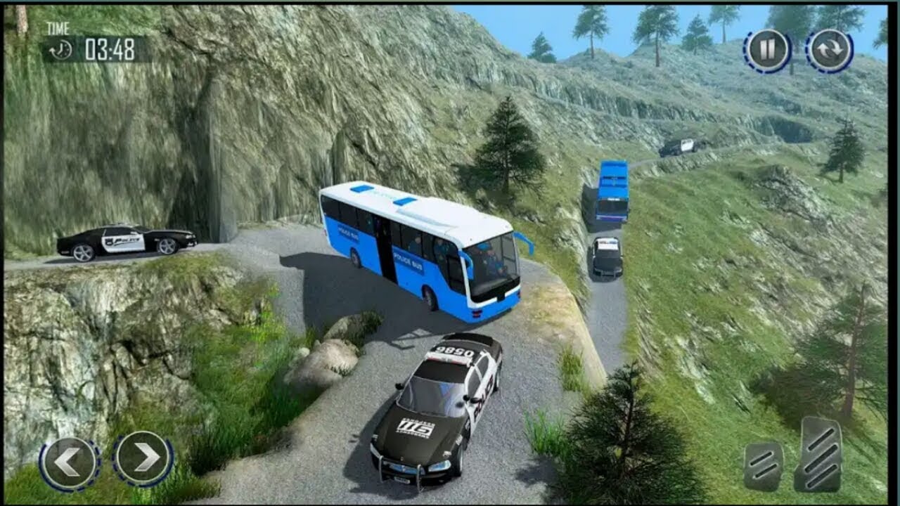 Drive US Police Bus to Transport Prisoners in Offroad Driving Games Adventure