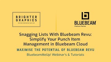 BluebeamMeUp!  -  Simplify your Punch Item Management in Bluebeam Cloud - Snagging Lists