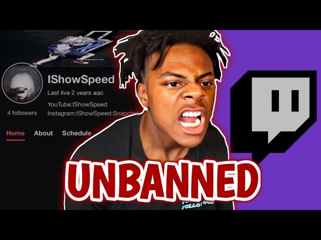 UPDATE: #IShowSpeed has officially been unbanned from Twitch after 2 years  🎉🎉